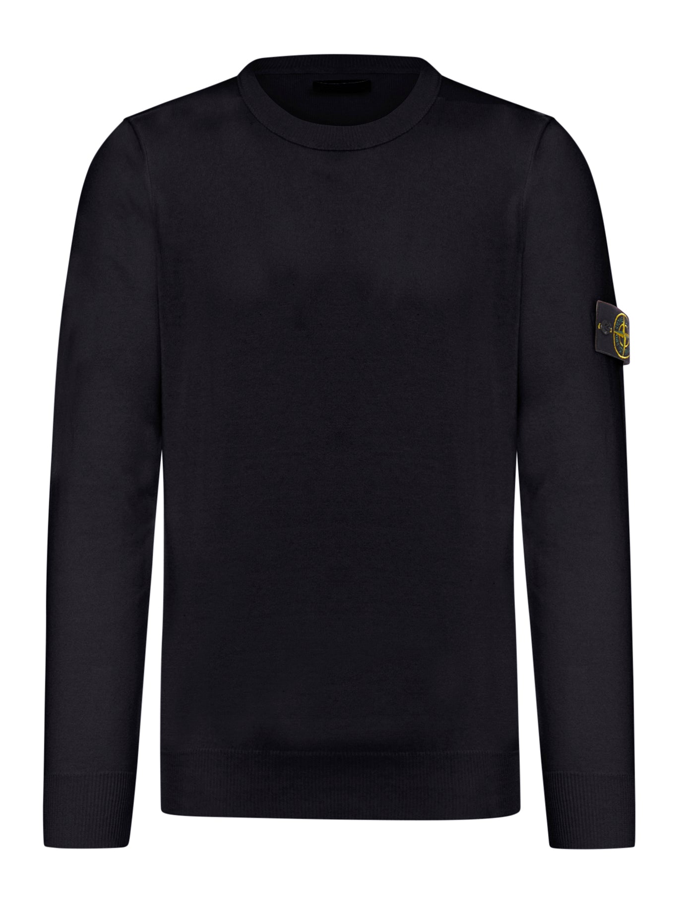 MAGLIONE GIROCOLLO CON BADGE STONE ISLAND NERO