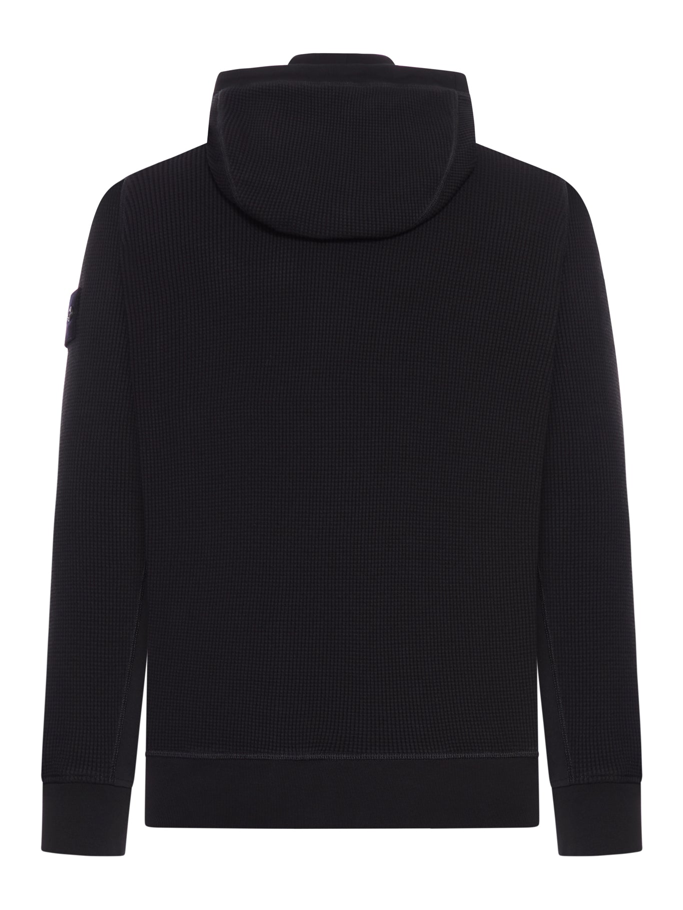 MAGLIA IN COTONE CON ZIP E CAPPUCCIO CON BADGE GHOST