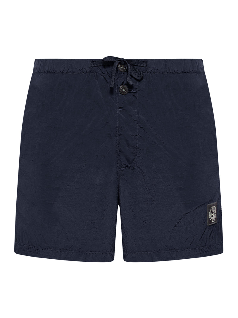 COSTUME DA BAGNO CON LOGO COMPASS BLU NAVY