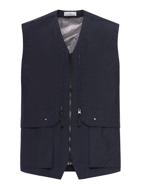 GILET TECNICO CON ZIP A DOPPIO CURSORE