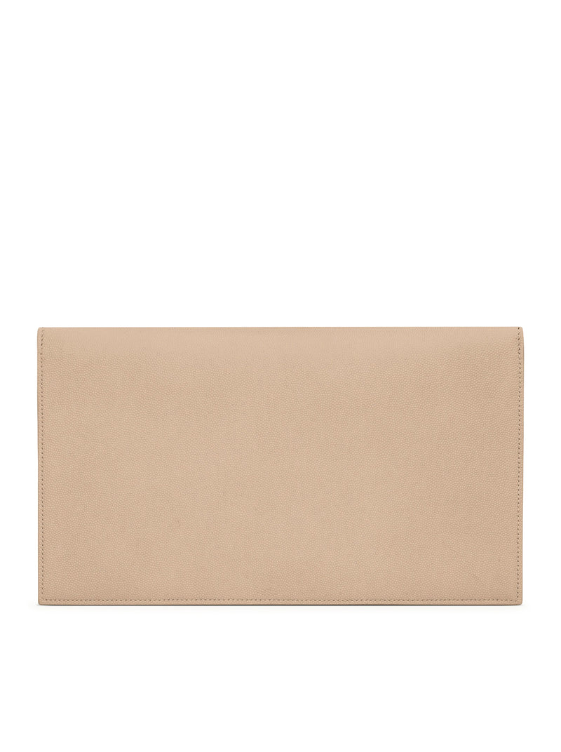 POCHETTE UPTOWN IN PELLE GOFFRATA GRAIN DE POUDRE