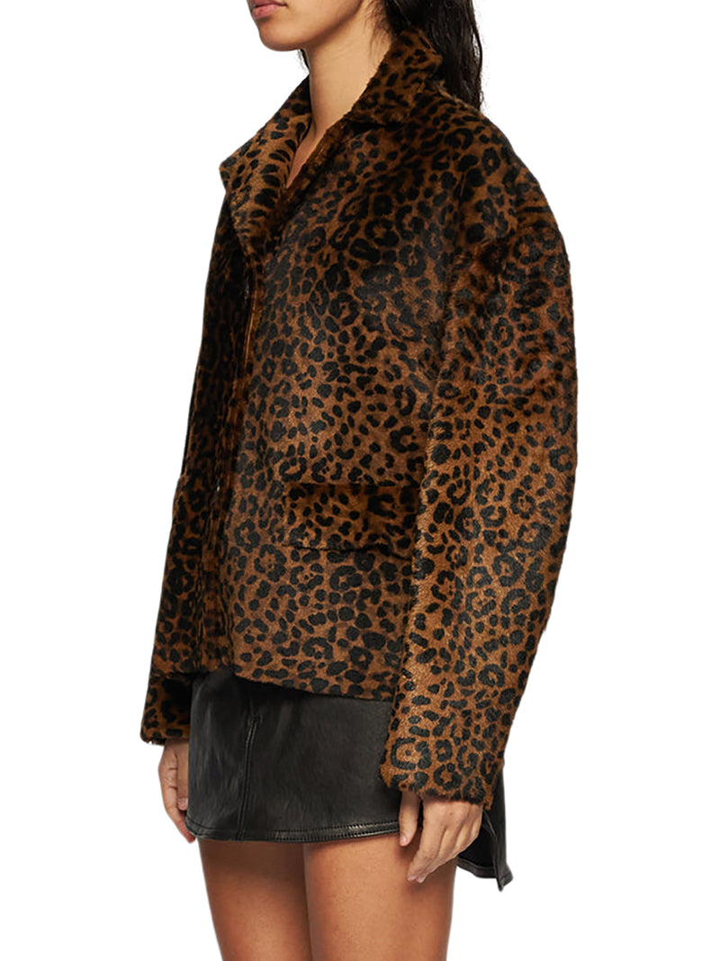 GIACCA IN SHEARLING LEOPARDATO