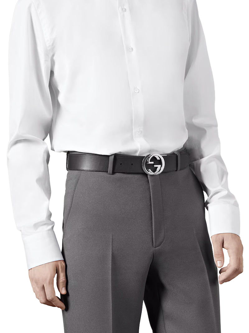 CINTURA REVERSIBILE CON FIBBIA INCROCIO GG