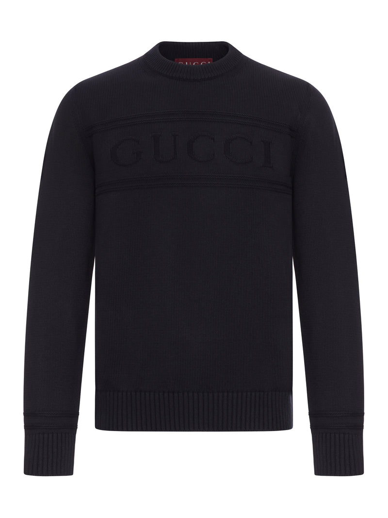 MAGLIONE IN MAGLIA DI COTONE CON INTARSIO