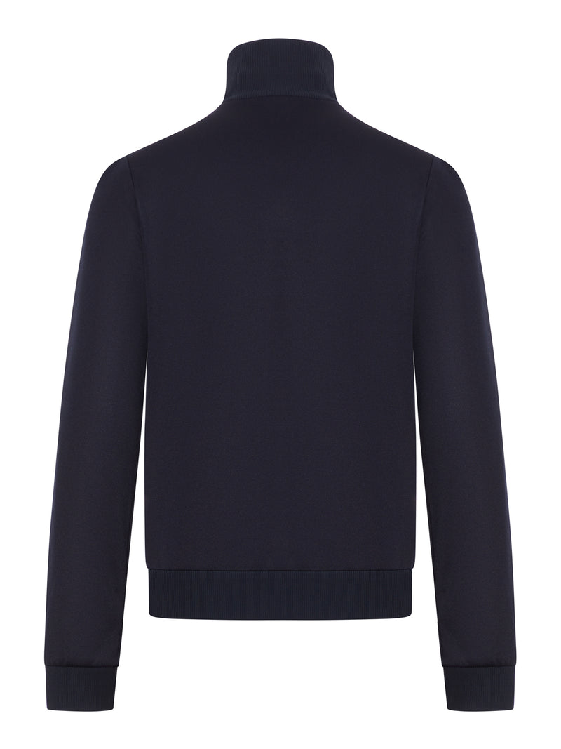 GIACCA IN JERSEY TECNICO CON ZIP E NASTRO WEB