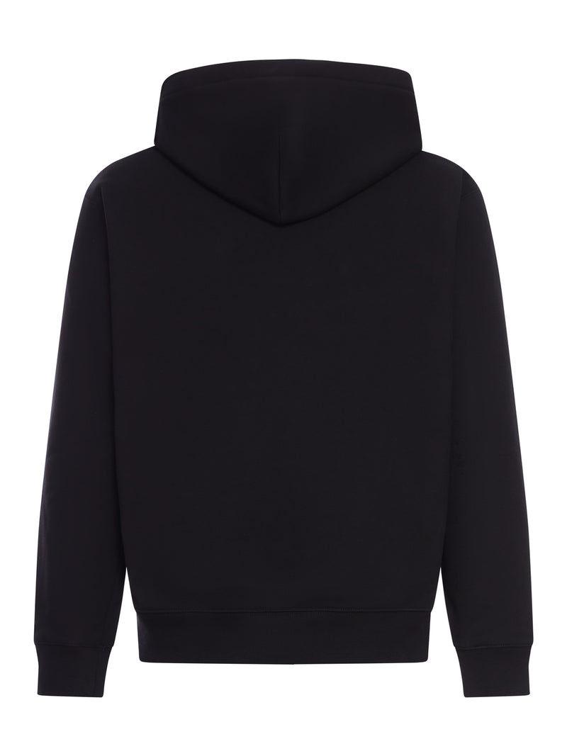 FELPA CON CAPPUCCIO IN JERSEY DI COTONE CON STAMPA