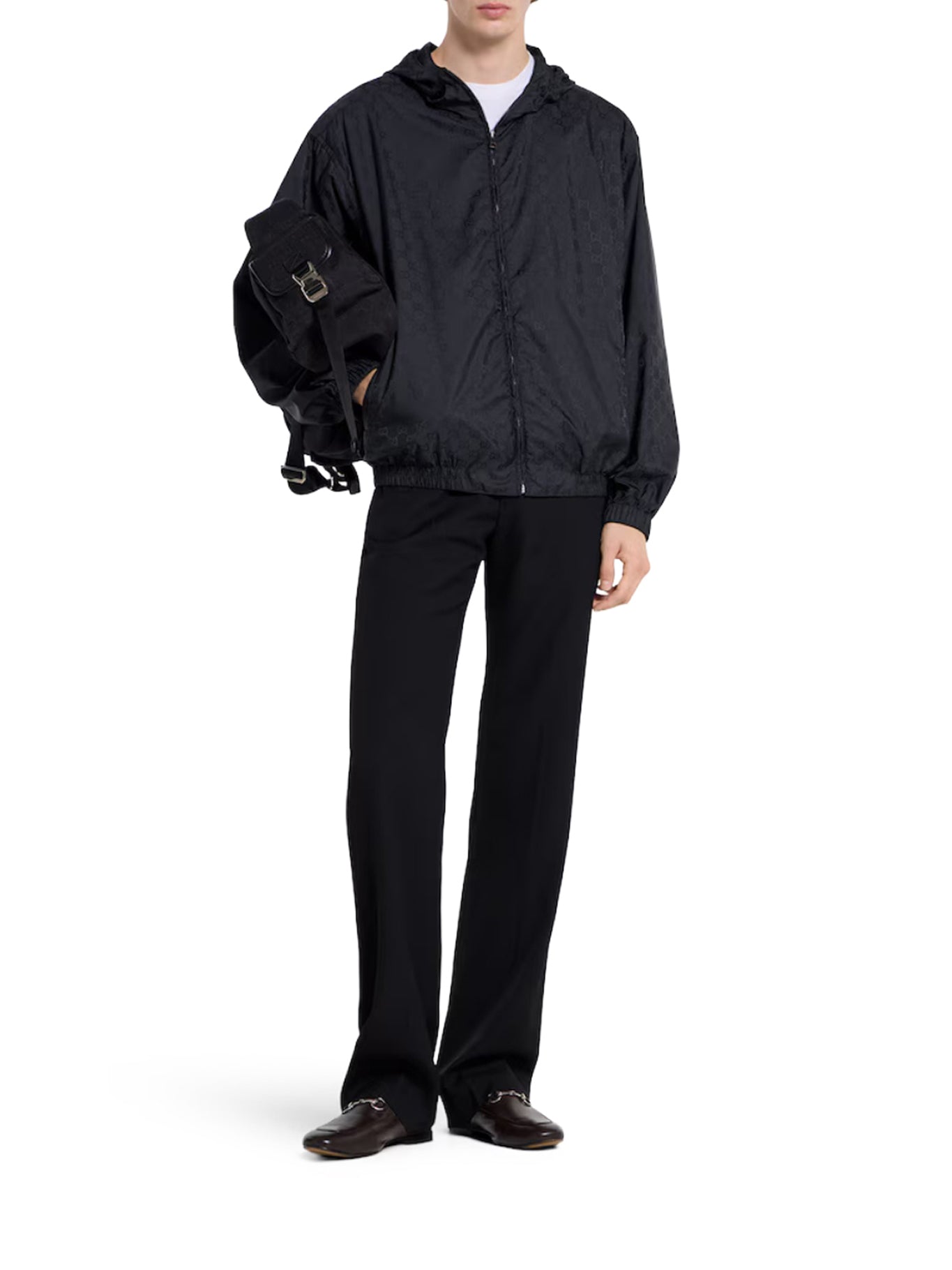 GIACCA IN NYLON CON LOGO GG ALLOVER