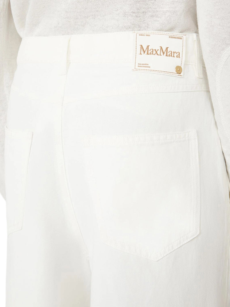 PANTALONE AMPIO IN COTONE E LINO