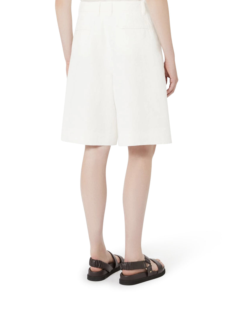 BERMUDA IN DRILL DI COTONE E LINO