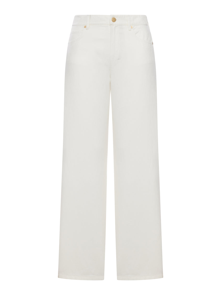 PANTALONE 5 TASCHE IN COTONE E LINO