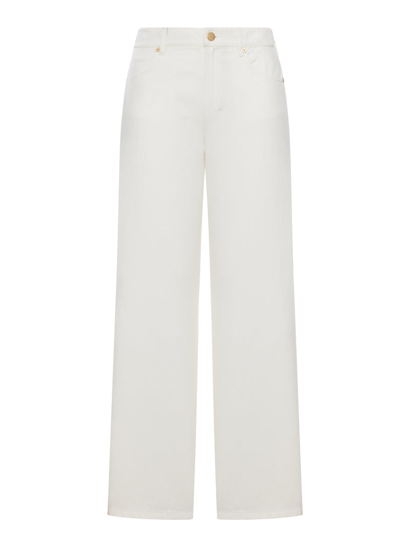 PANTALONE 5 TASCHE IN COTONE E LINO