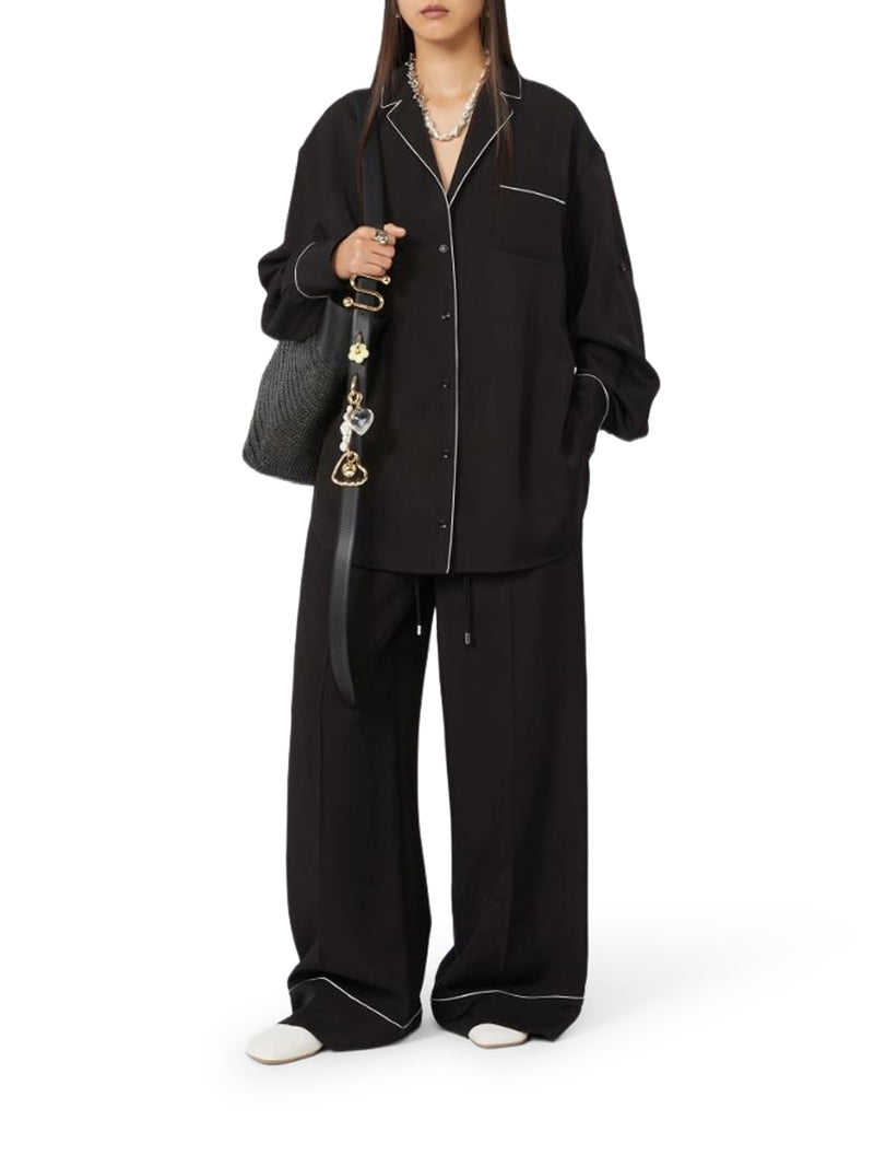 PANTALONI RIVETTO JOGGER IN RASO