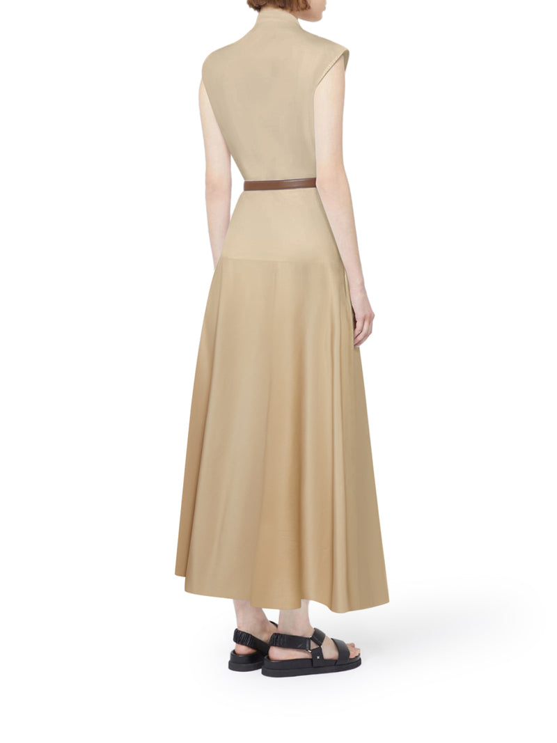 ABITO GESTO A RUOTA IN POPELINE DI COTONE