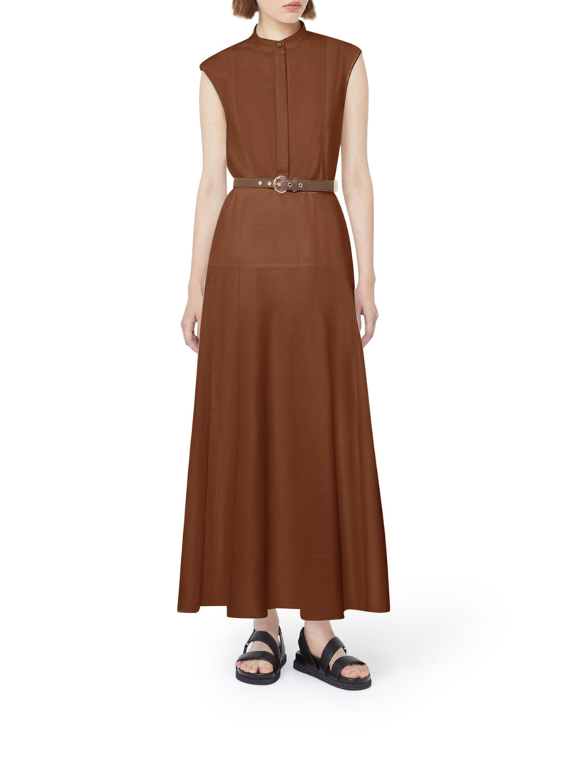 ABITO GESTO A RUOTA IN POPELINE DI COTONE