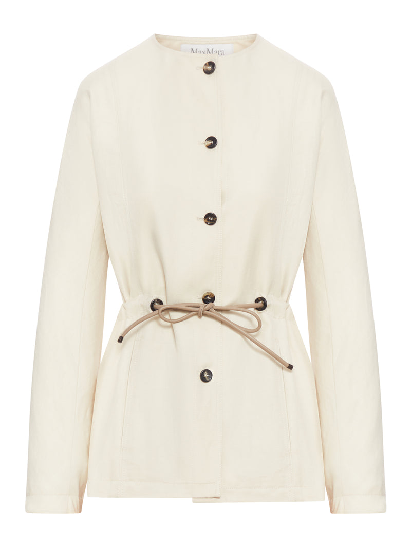 GIACCA IN SETA E LINO CON COULISSE