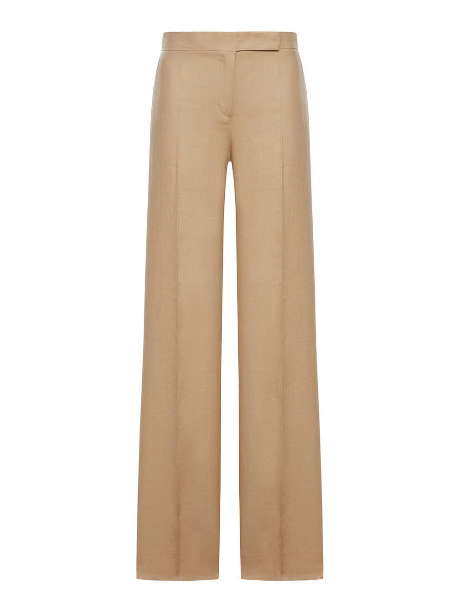 PANTALONE REGULAR FIT IN NATTÉ DI LINO