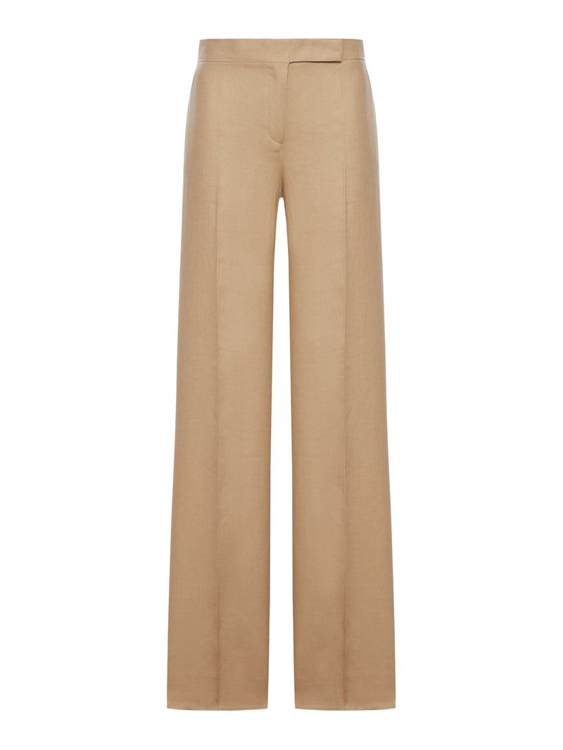 PANTALONE REGULAR FIT IN NATTÉ DI LINO
