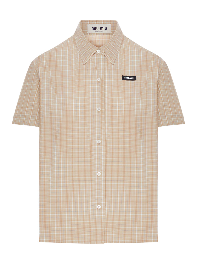 CAMICIA CHECK IN POPELINE DI COTONE