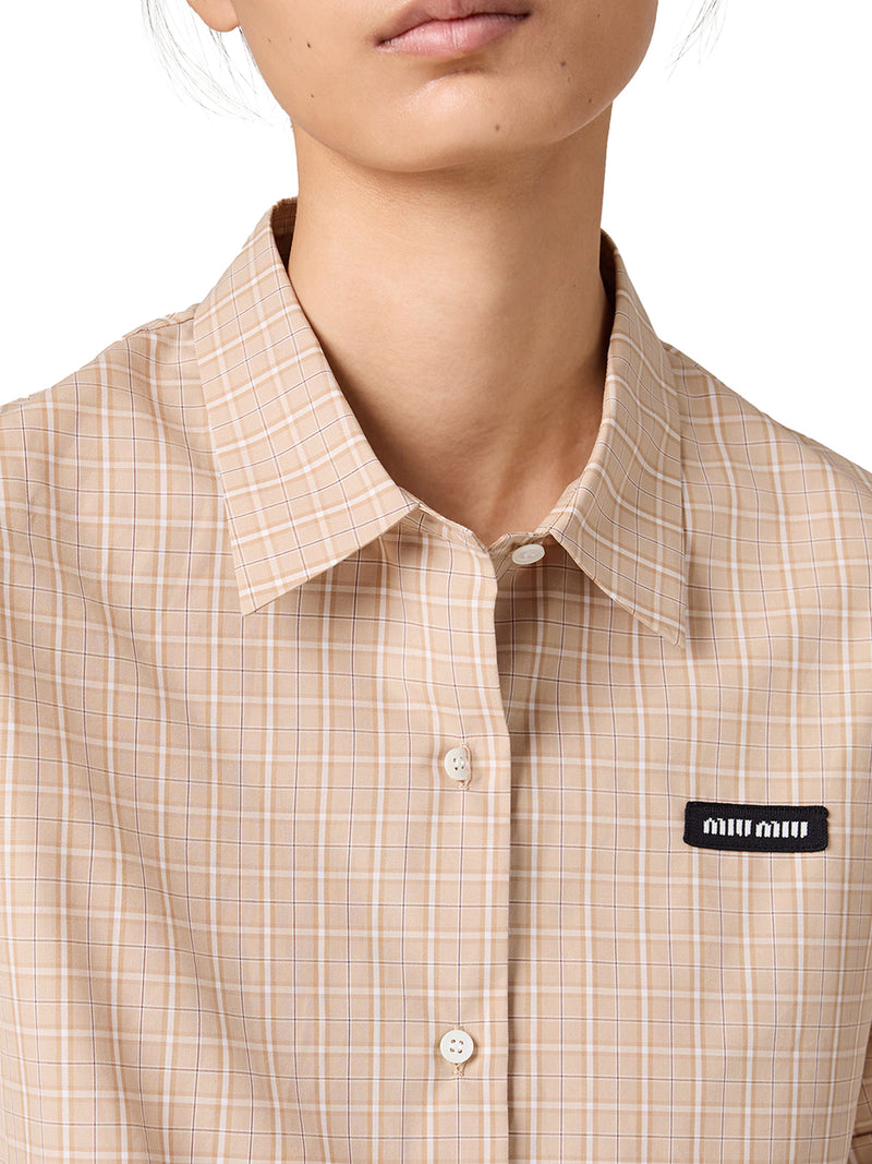 CAMICIA CHECK IN POPELINE DI COTONE