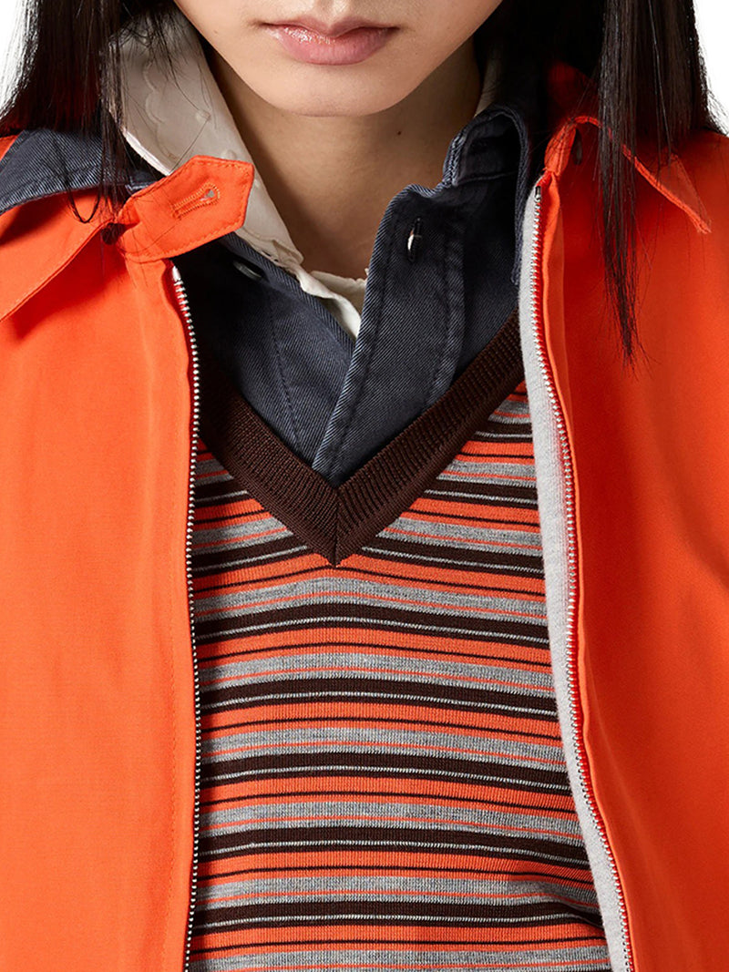 GIACCA BOMBER IN POPELINE DI COTONE CON LOGO