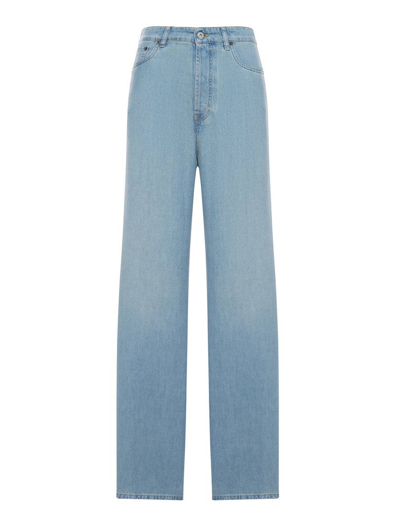 JEANS GAMBA DRITTA IN DENIM DI COTONE