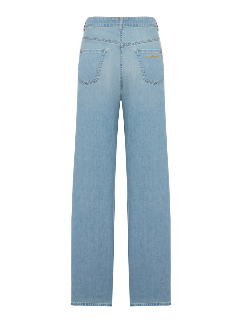 JEANS GAMBA DRITTA IN DENIM DI COTONE