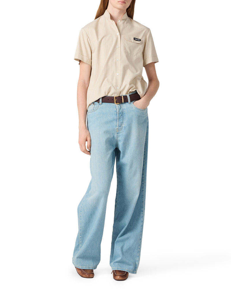 JEANS GAMBA DRITTA IN DENIM DI COTONE