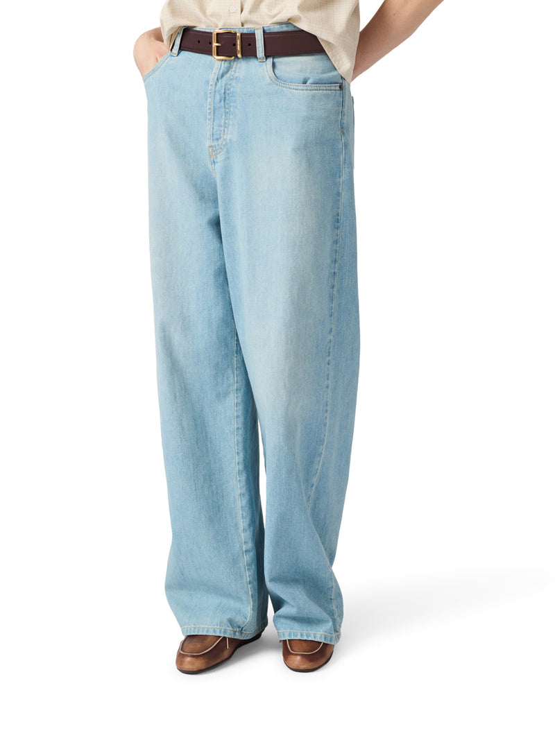 JEANS GAMBA DRITTA IN DENIM DI COTONE