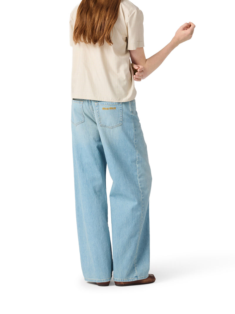 JEANS GAMBA DRITTA IN DENIM DI COTONE