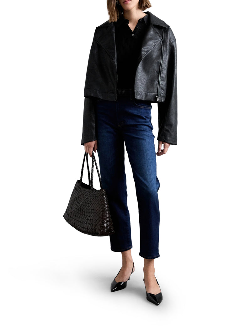 BORSA SANTA CROCE BIG IN PELLE INTRACCIATA TESTA DI MORO