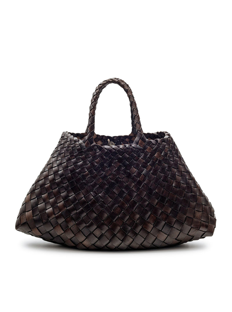 BORSA SANTA CROCE SMALL IN PELLE MARRONE