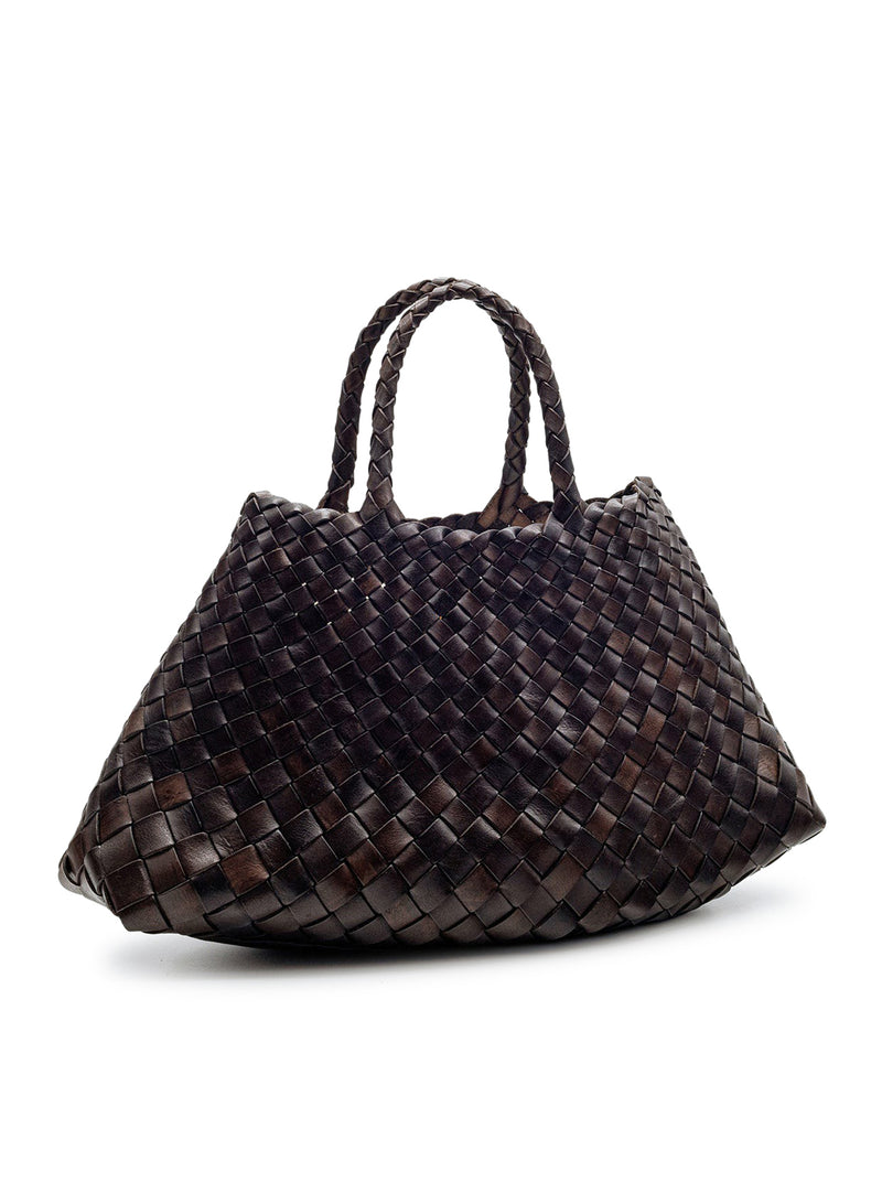 BORSA SANTA CROCE SMALL IN PELLE MARRONE