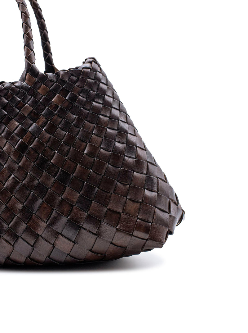 BORSA SANTA CROCE SMALL IN PELLE MARRONE