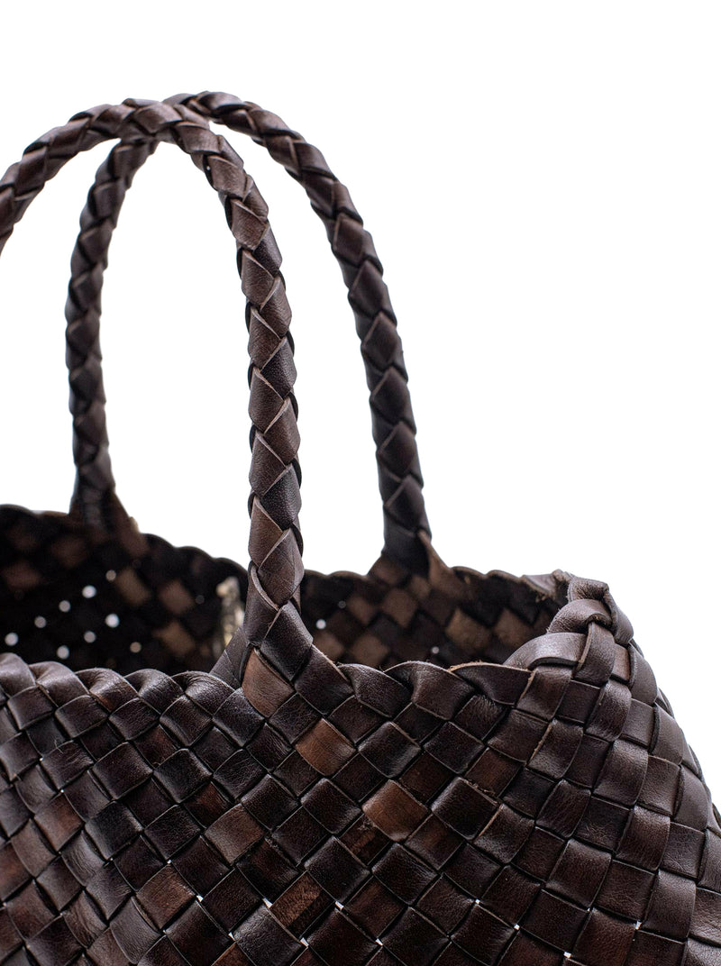 BORSA SANTA CROCE SMALL IN PELLE MARRONE