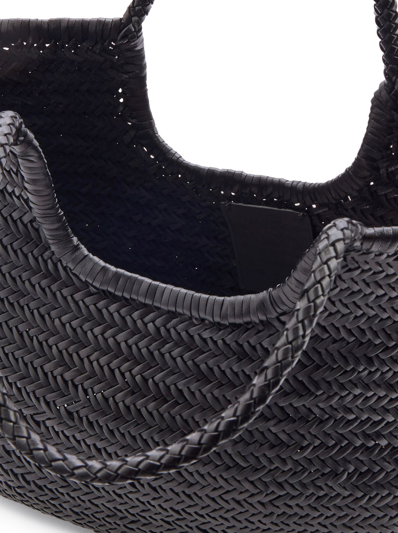 TOTE BAG NS DIAGONAL IN PELLE NERA