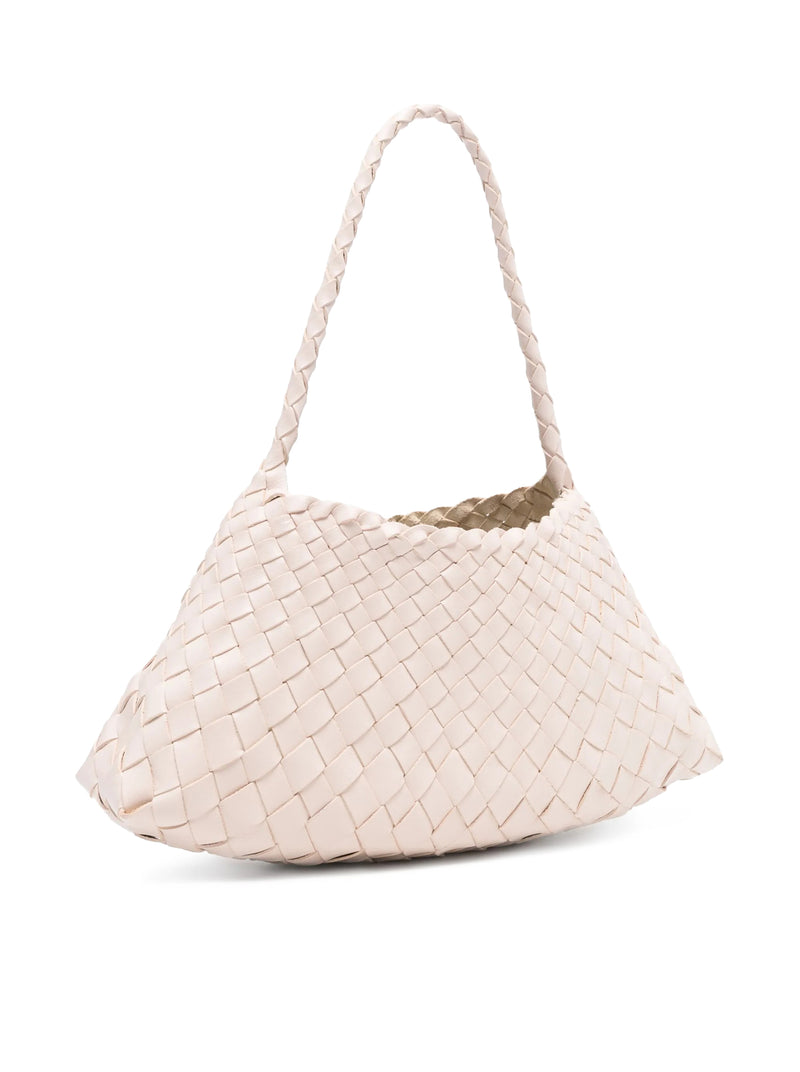 MINI BAG ROSANNA IN PELLE INTRECCIATA SABBIA