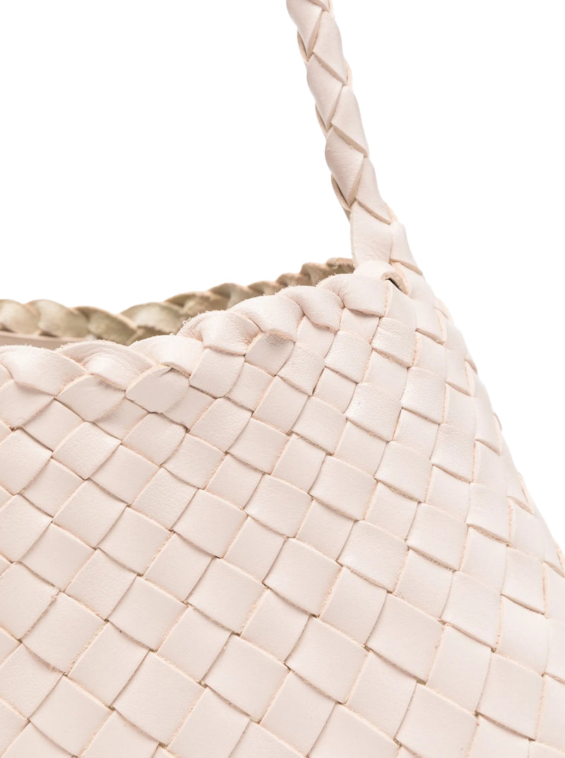 MINI BAG ROSANNA IN PELLE INTRECCIATA SABBIA