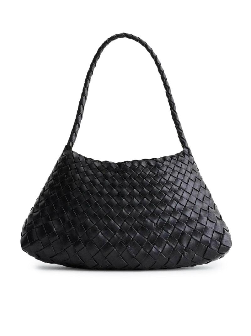 MINI BAG ROSANNA IN PELLE INTRECCIATA NERA