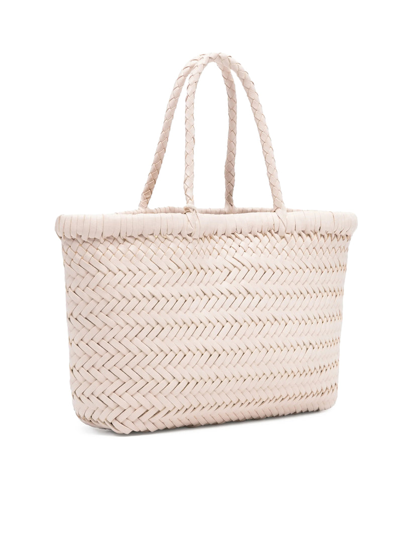 BORSA A MANO MINI FLAT GORA IN PELLE SABBIA