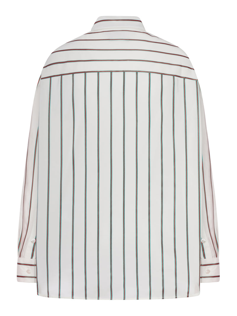 CAMICIA A RIGHE VERTICALI IN SETA