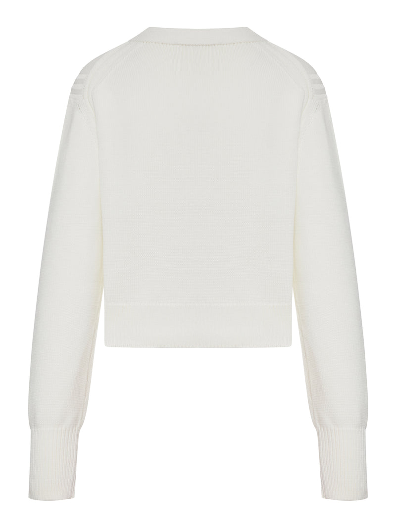 CARDIGAN IN MAGLIA DI COTONE CON SCOLLO A V