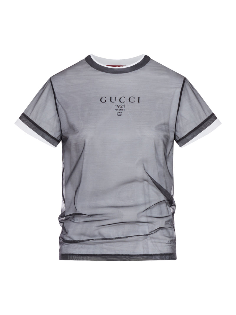 T-SHIRT IN JERSEY A DOPPIO STRATO CON STAMPA