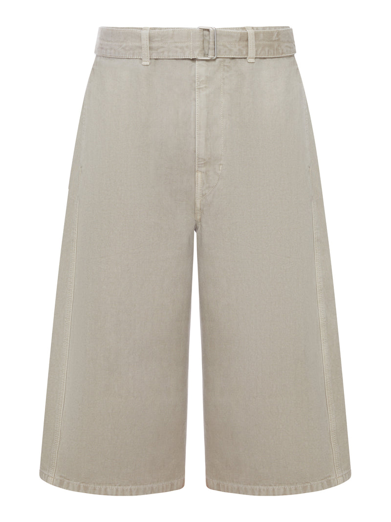 BERMUDA IN DENIM EFFETTO NEVE