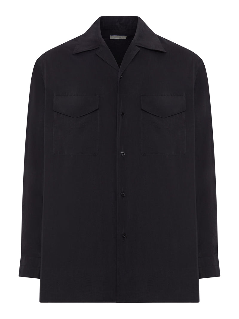 CAMICIA CON COLLO BOWLING IN SETA