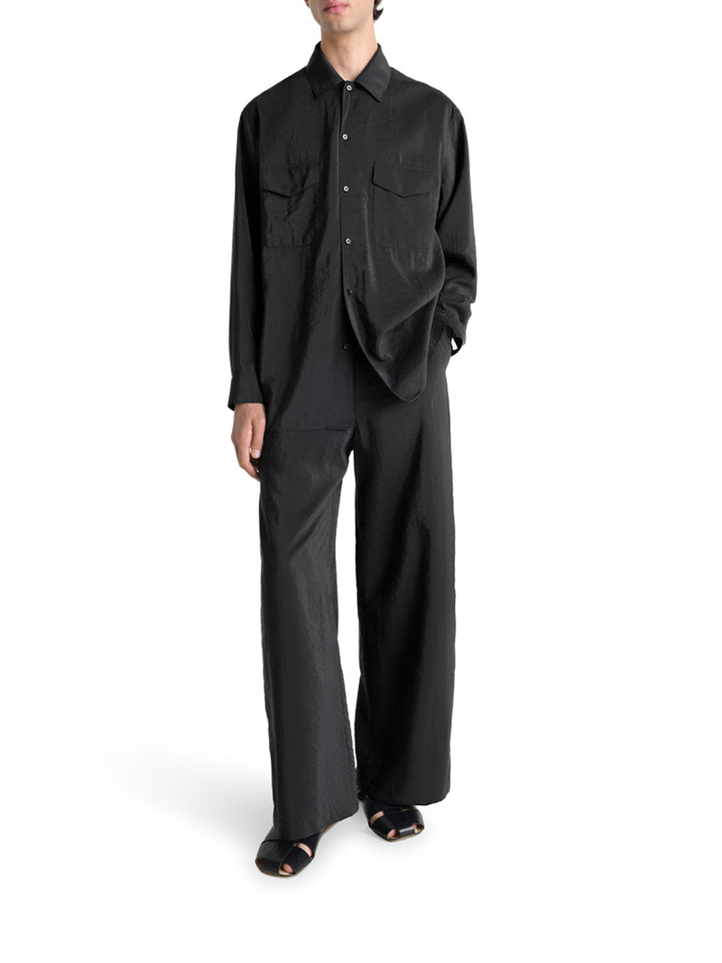 CAMICIA CON COLLO BOWLING IN SETA