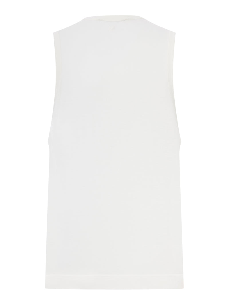 TOP IN COTONE CON RICAMO AMI DE COEUR