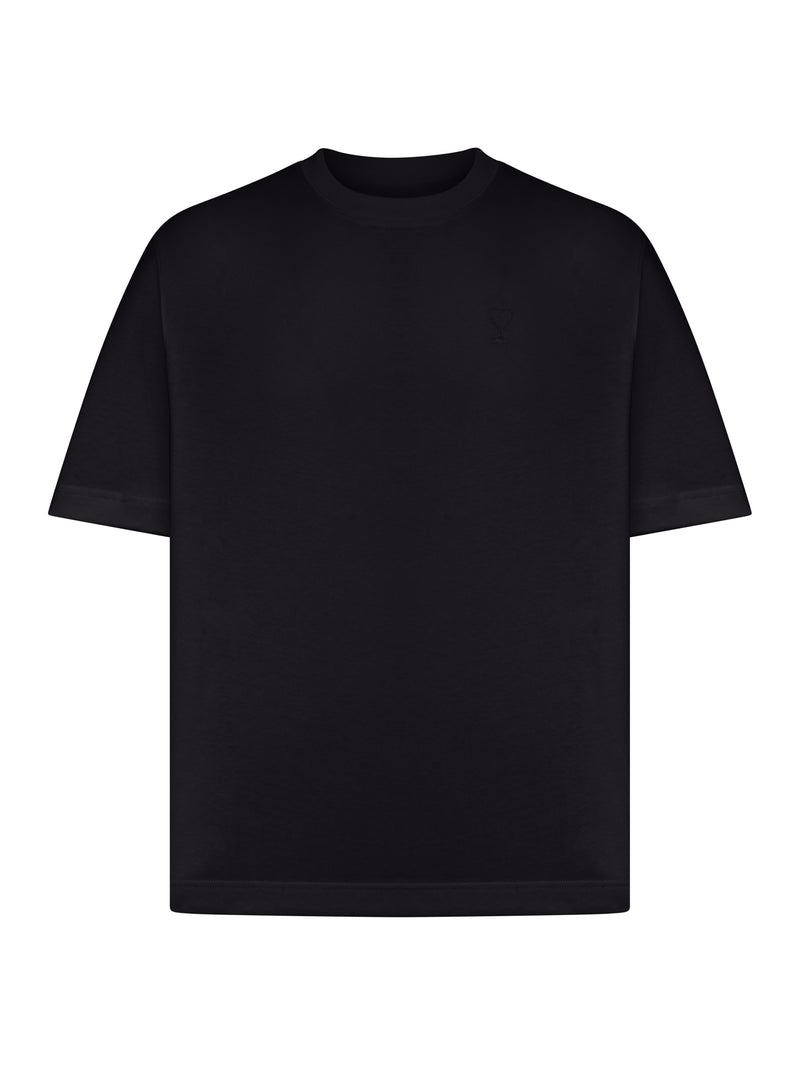 T-SHIRT GIROCOLLO IN COTONE CON LOGO AMI DE COUER