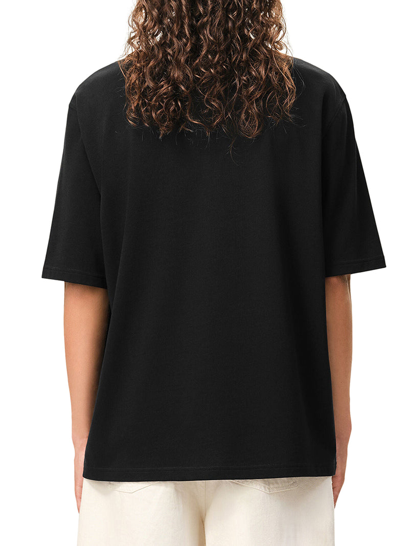 T-SHIRT GIROCOLLO IN COTONE CON LOGO AMI DE COUER