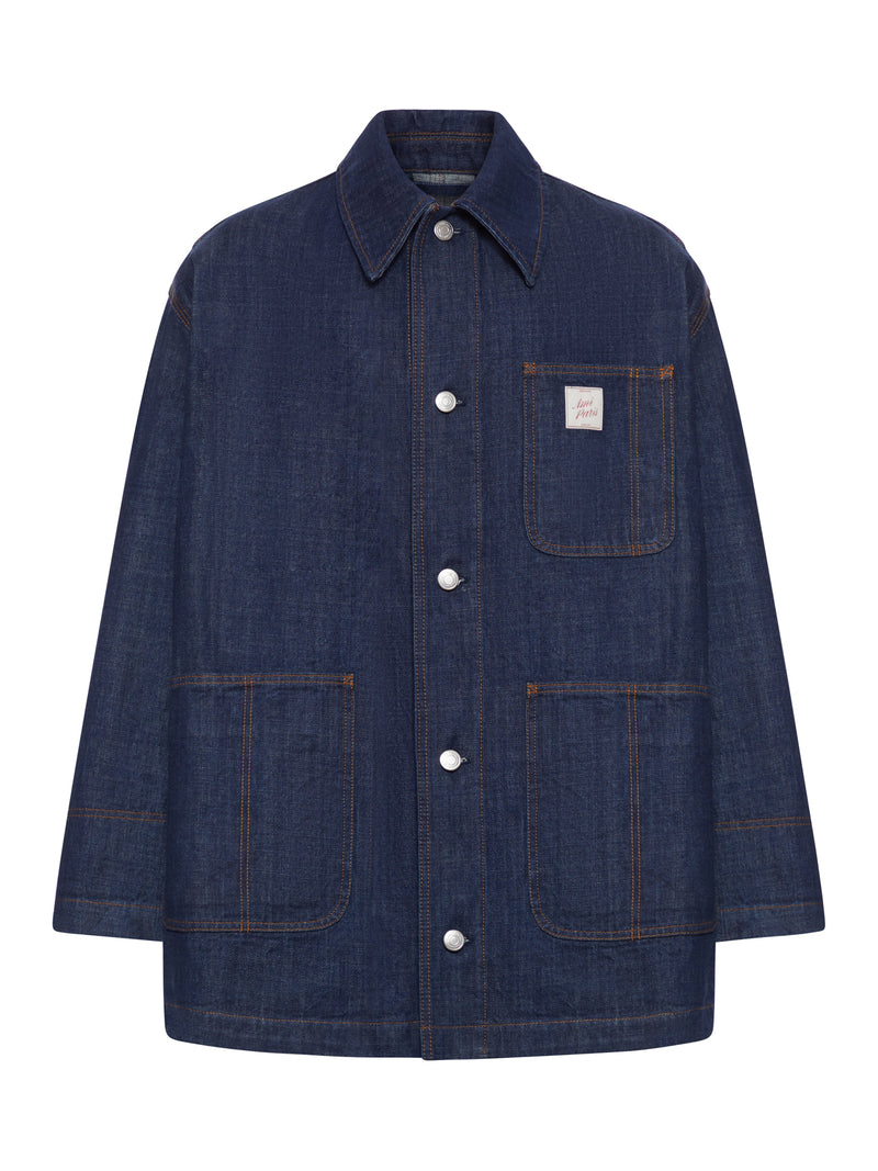 GIACCA DA LAVORO CON INSERTO HERITAGE AMI PARIS IN COTONE