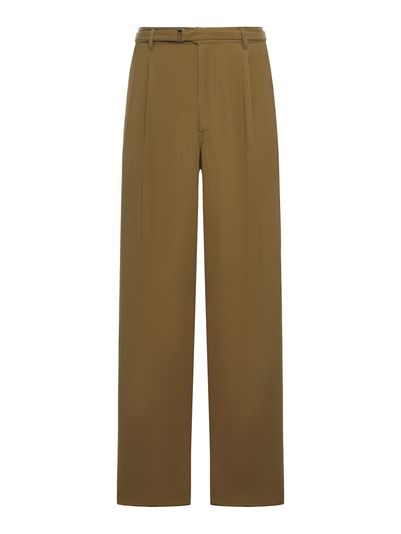 PANTALONI A UNA PINCE IN NATTÉ DI CUPRO ASV